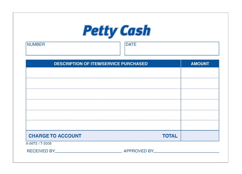 TOPS 3008 Received of Petty Cash Slips, 3 1/2 x 5, 50 per Pad (Pack of 12 Pads) - Image 1